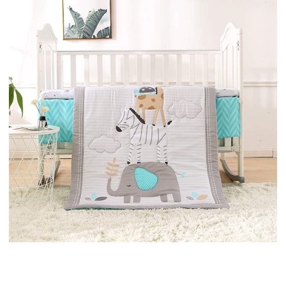 WOWELIFE CRIB BEDDING SET - ZOO ANIMALS - Picture 5 of 7